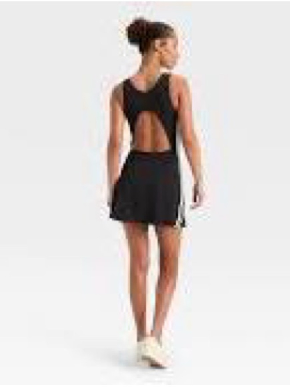 JoyLab Black Tank Top dess with white Trim - Picture 2 of 6